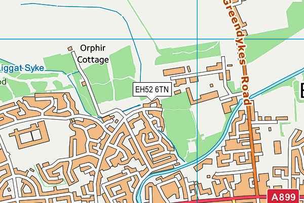 EH52 6TN map - OS VectorMap District (Ordnance Survey)