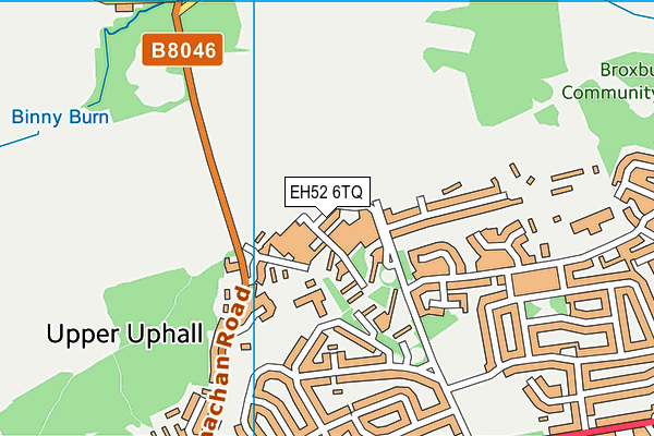 EH52 6TQ map - OS VectorMap District (Ordnance Survey)