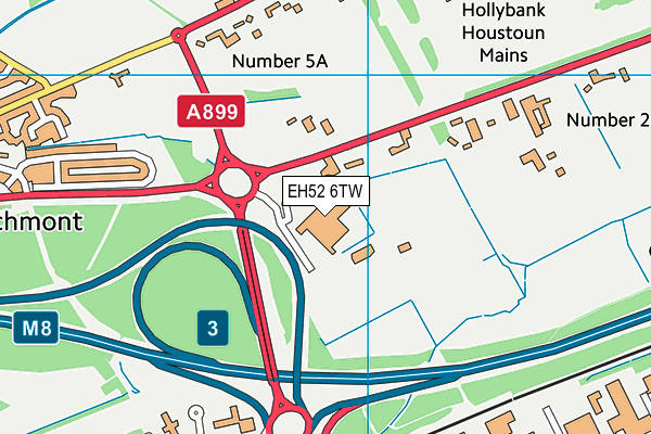 EH52 6TW map - OS VectorMap District (Ordnance Survey)