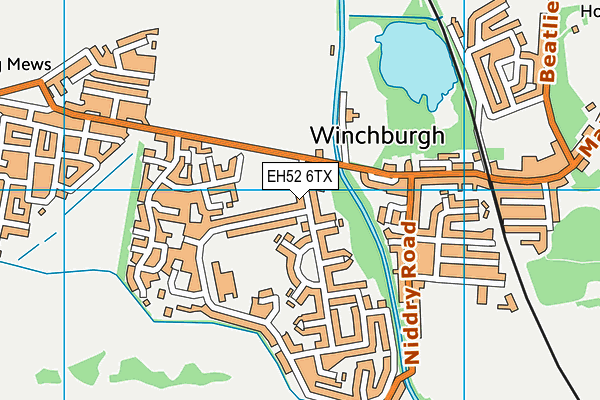 EH52 6TX map - OS VectorMap District (Ordnance Survey)