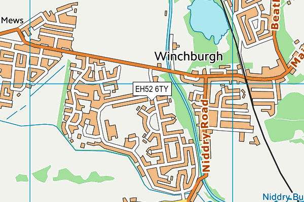 EH52 6TY map - OS VectorMap District (Ordnance Survey)