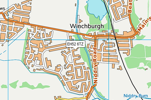 EH52 6TZ map - OS VectorMap District (Ordnance Survey)