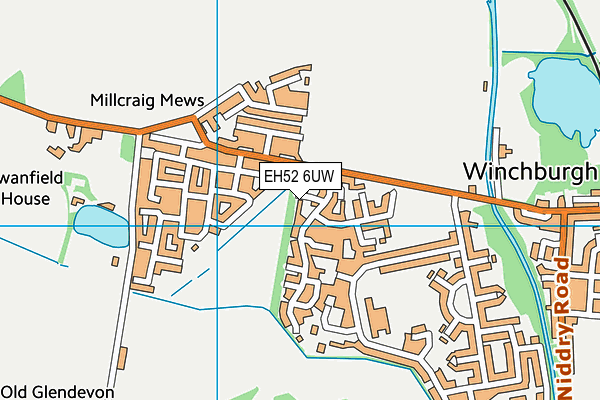 EH52 6UW map - OS VectorMap District (Ordnance Survey)