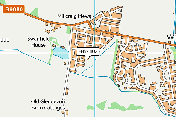 EH52 6UZ map - OS VectorMap District (Ordnance Survey)