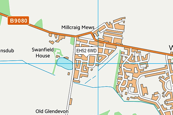 EH52 6WD map - OS VectorMap District (Ordnance Survey)