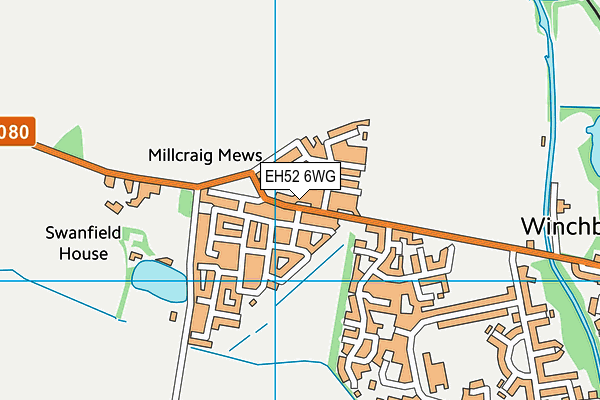 EH52 6WG map - OS VectorMap District (Ordnance Survey)