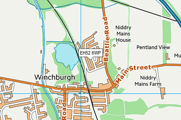 EH52 6WP map - OS VectorMap District (Ordnance Survey)