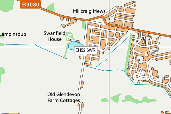 EH52 6WR map - OS VectorMap District (Ordnance Survey)