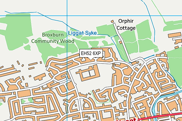 EH52 6XP map - OS VectorMap District (Ordnance Survey)