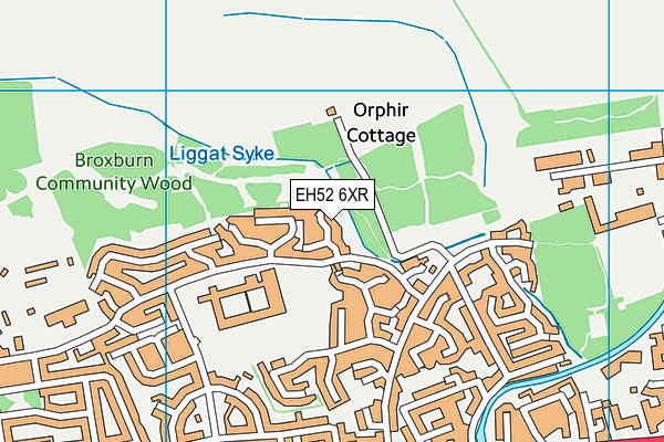 EH52 6XR map - OS VectorMap District (Ordnance Survey)