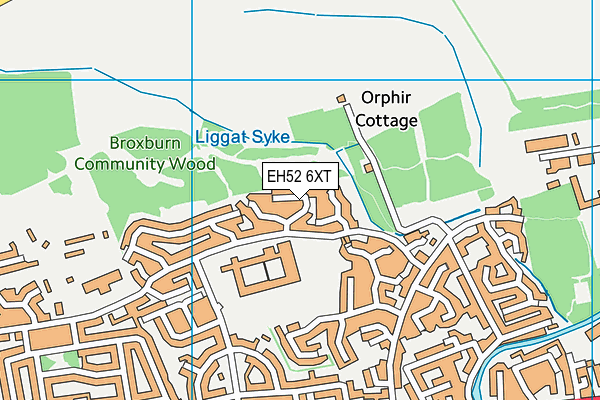 EH52 6XT map - OS VectorMap District (Ordnance Survey)