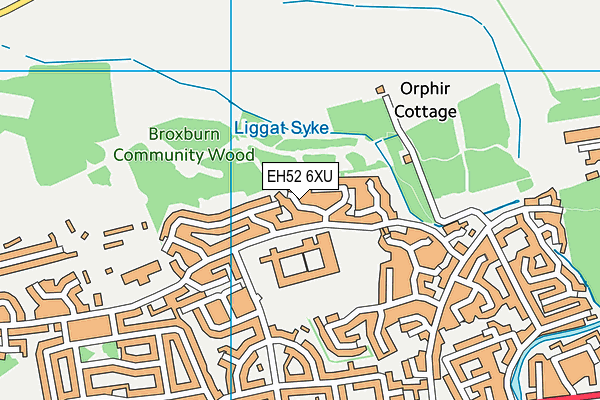 EH52 6XU map - OS VectorMap District (Ordnance Survey)