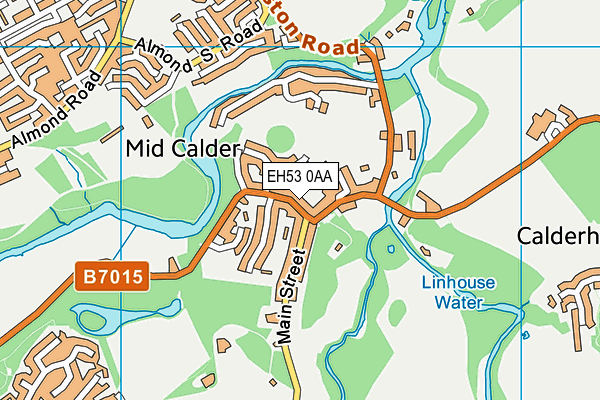 EH53 0AA map - OS VectorMap District (Ordnance Survey)