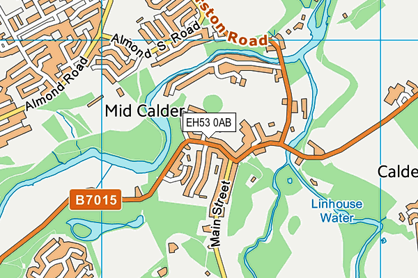 EH53 0AB map - OS VectorMap District (Ordnance Survey)