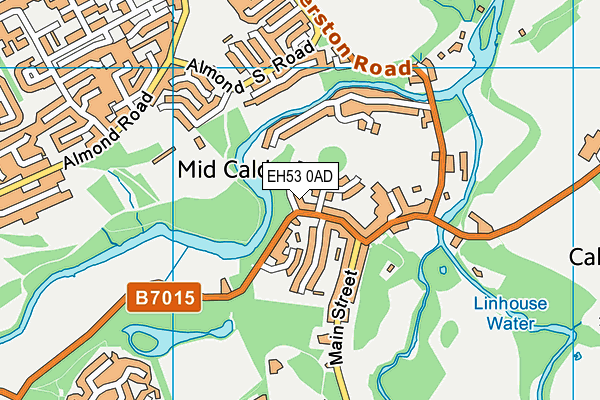 EH53 0AD map - OS VectorMap District (Ordnance Survey)