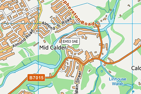 EH53 0AE map - OS VectorMap District (Ordnance Survey)