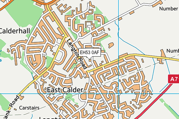 EH53 0AF map - OS VectorMap District (Ordnance Survey)