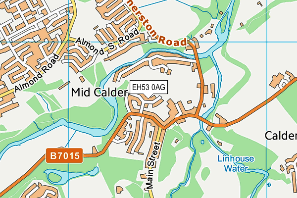 EH53 0AG map - OS VectorMap District (Ordnance Survey)