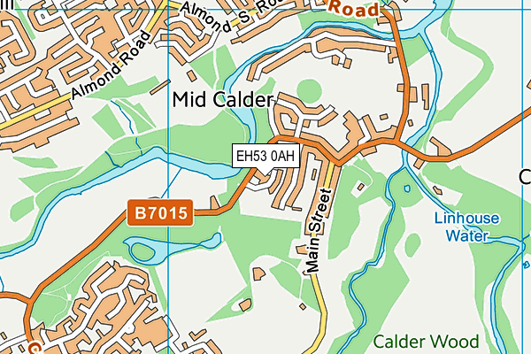 EH53 0AH map - OS VectorMap District (Ordnance Survey)