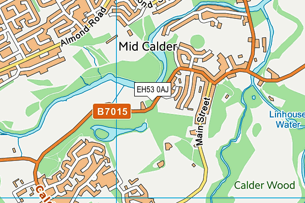 EH53 0AJ map - OS VectorMap District (Ordnance Survey)