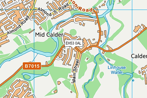 EH53 0AL map - OS VectorMap District (Ordnance Survey)