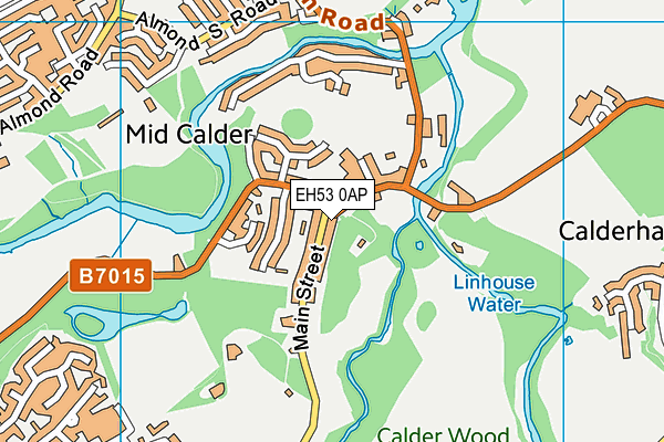 EH53 0AP map - OS VectorMap District (Ordnance Survey)