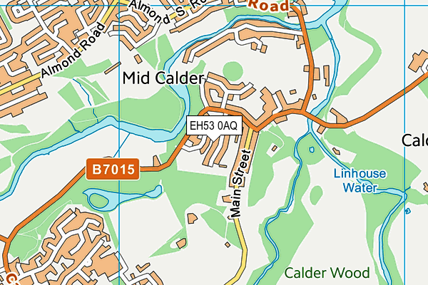 EH53 0AQ map - OS VectorMap District (Ordnance Survey)