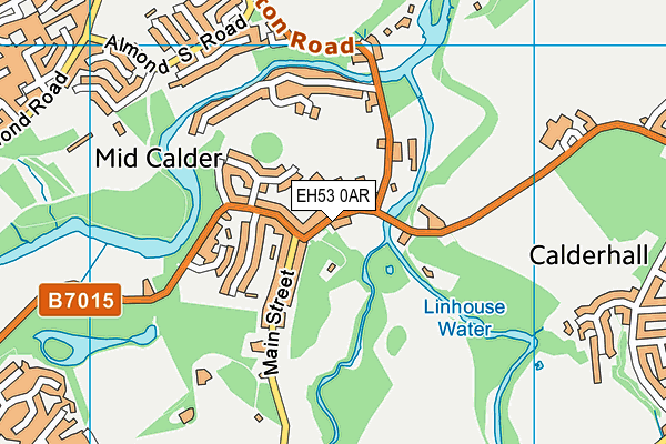 EH53 0AR map - OS VectorMap District (Ordnance Survey)