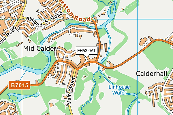 EH53 0AT map - OS VectorMap District (Ordnance Survey)