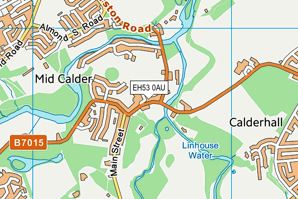 EH53 0AU map - OS VectorMap District (Ordnance Survey)