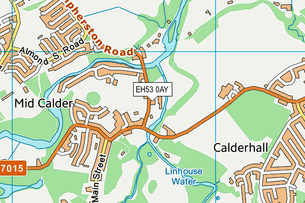 EH53 0AY map - OS VectorMap District (Ordnance Survey)