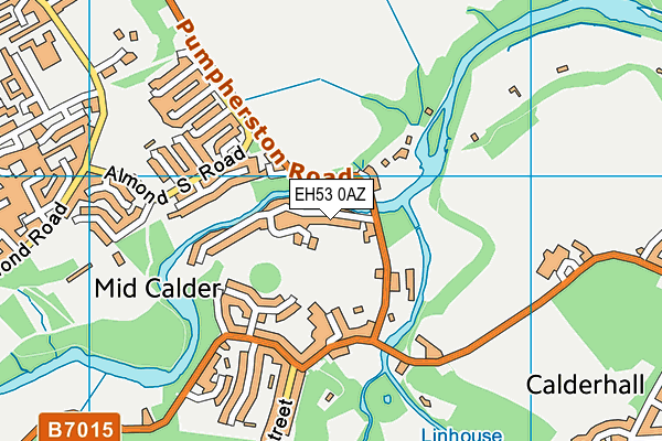 EH53 0AZ map - OS VectorMap District (Ordnance Survey)