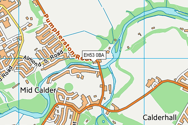 EH53 0BA map - OS VectorMap District (Ordnance Survey)