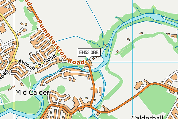 EH53 0BB map - OS VectorMap District (Ordnance Survey)