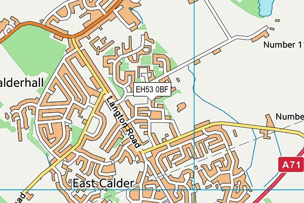 EH53 0BF map - OS VectorMap District (Ordnance Survey)