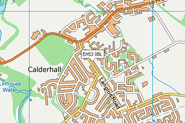 EH53 0BL map - OS VectorMap District (Ordnance Survey)