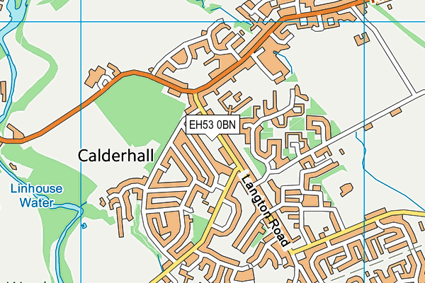 EH53 0BN map - OS VectorMap District (Ordnance Survey)