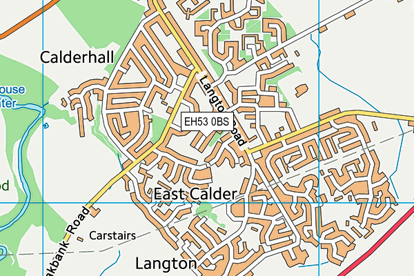 EH53 0BS map - OS VectorMap District (Ordnance Survey)