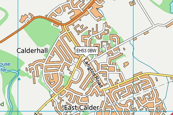 EH53 0BW map - OS VectorMap District (Ordnance Survey)