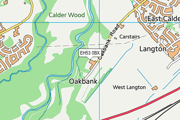 EH53 0BX map - OS VectorMap District (Ordnance Survey)