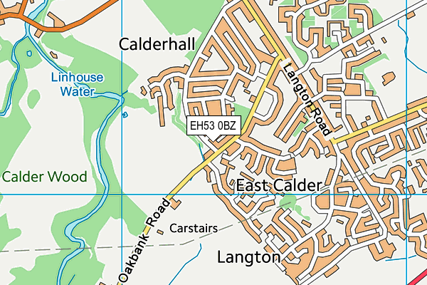 EH53 0BZ map - OS VectorMap District (Ordnance Survey)