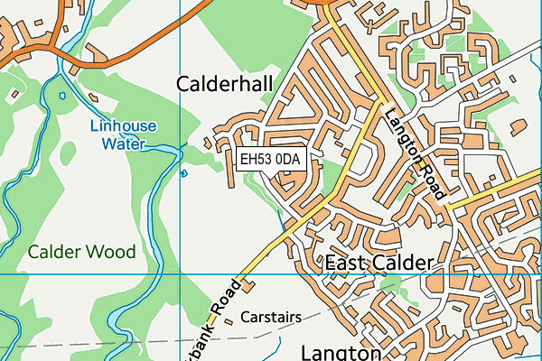 EH53 0DA map - OS VectorMap District (Ordnance Survey)