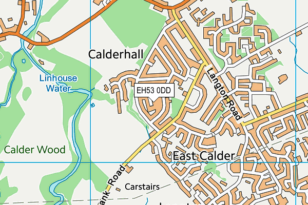 EH53 0DD map - OS VectorMap District (Ordnance Survey)