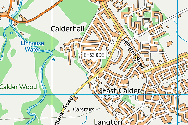 EH53 0DE map - OS VectorMap District (Ordnance Survey)