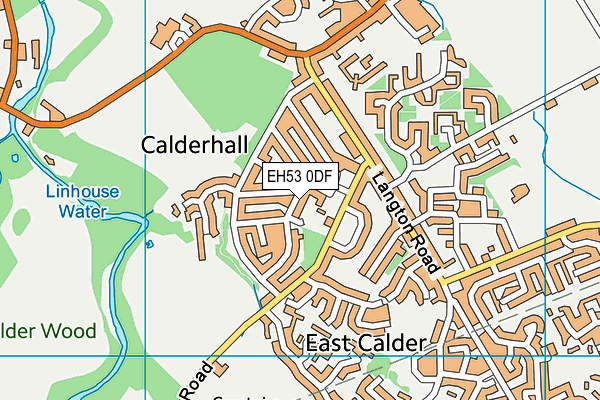 EH53 0DF map - OS VectorMap District (Ordnance Survey)