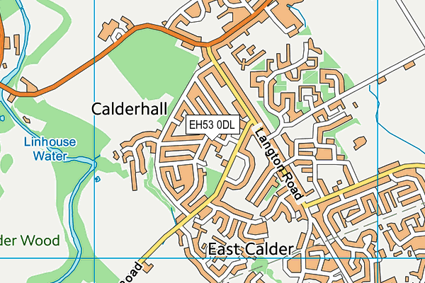 EH53 0DL map - OS VectorMap District (Ordnance Survey)