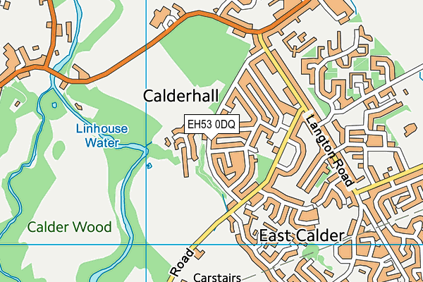 EH53 0DQ map - OS VectorMap District (Ordnance Survey)