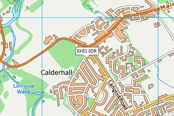 EH53 0DR map - OS VectorMap District (Ordnance Survey)