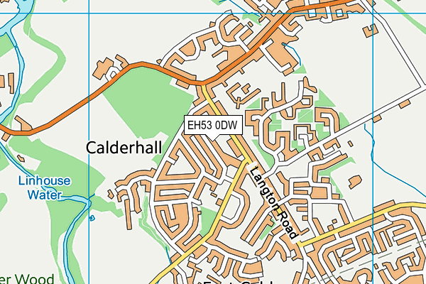 EH53 0DW map - OS VectorMap District (Ordnance Survey)