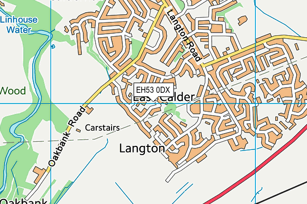 EH53 0DX map - OS VectorMap District (Ordnance Survey)